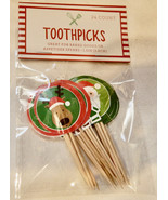 Toothpicks Christmas For Cupcakes Bake Goods 24pc Appetizer Spears 3&quot;x11... - £0.79 GBP