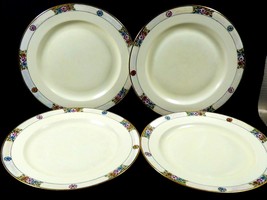 Antique MZ Austria Moritz Zdekauer Hand painted Porcelain lot of 4 dinner plates - £46.70 GBP
