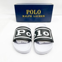 Polo Ralph LaurenMEN SZ 11 POLO  Cayson  Spell Out  Logo Pool Slide Sand... - $77.39