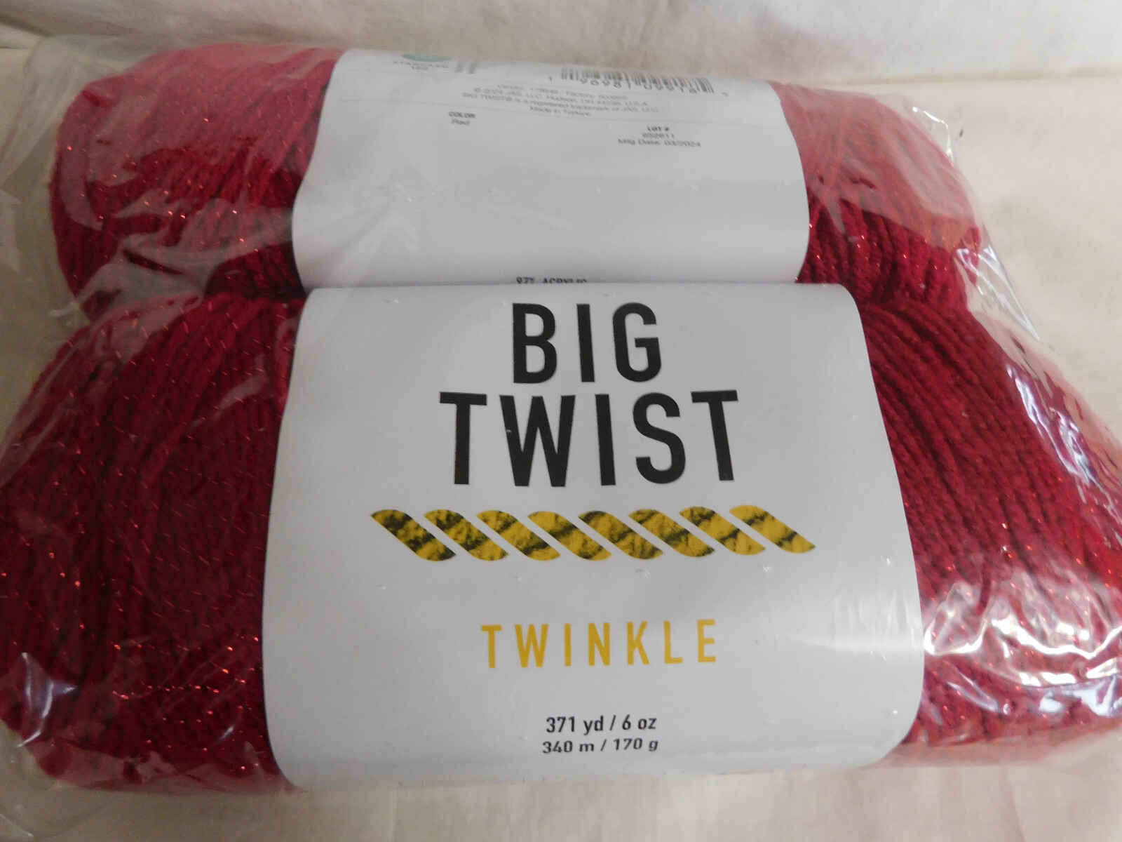 Big Twist Twinkle lot of 2 Red Dye Lot 652611 - $17.99