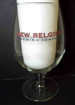 Stemmed beer goblet New Belgium Brewing bicycle logo 16 oz 0.47l - £7.62 GBP