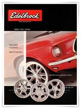 Edelbrock Wheels 1969 Ford Mustang Mach 1 Vintage 2000 Full Page Magazin... - £7.72 GBP