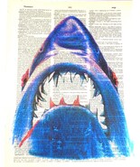 Art N Wordz Jaws the Shark Original Dictionary Sheet Pop Art Print Poster - €21,30 EUR