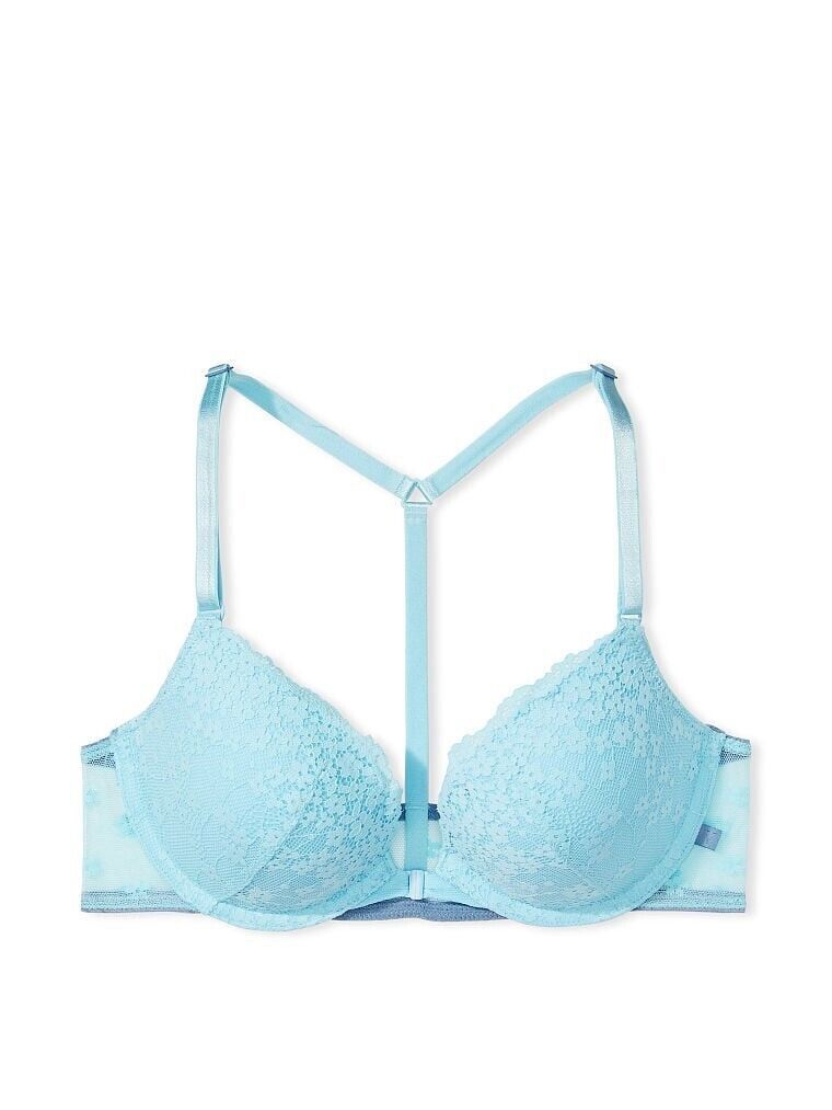 40DD Blue Daisy Lace Front Close T ExtremeLift Victorias Secret Plunge ...