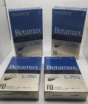 ELECTRONICS SONY BETAMAX L-750 VIDEO TAPES LOT OF 4 HIGH GRADE BETA-SEAL... - $25.00