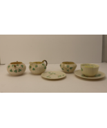 Assorted 6pc Belleek Shamrock Tableware Teacup Saucer Creamer Sugar 3rd-... - $91.89 CAD