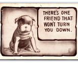 Comic Dog Puppy One Friend Wont Turn You Down Signed H.I.R. DB Postcard R26 - $4.90