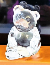 Princess House Crystal Bear with Label  3 1/4&quot; Tall 1990s - £7.93 GBP