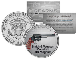 Smith &amp; Wesson Model 29 .44 Magnum Gun Firearm Jfk Half Dollar Us Coin - £6.72 GBP