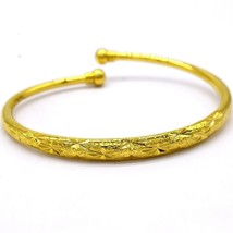 18k Layered real Gold Filled Solid Gold filled Bangle - £10.23 GBP