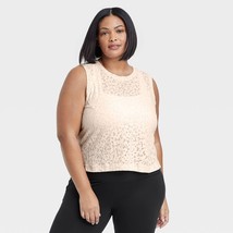 NEW Women's Plus Size Crop Active Tank Top - All in Motion 3X - $13.97