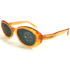 Vuarnet Kids Sunglasses B600 Clear Orange Oval Round Frames with Blue Le... - $46.54