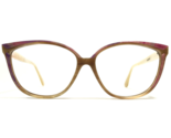 Vintage Buffalo Horn Eyeglasses Frames 27-3/009 Purple Brown Pink 56-16-135 - $280.99