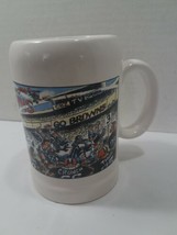Vtg mug beer stein CLEVELAND BROWNS Chew Em Up Stadium Cartoon Ceramic 5... - £13.18 GBP