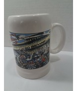 Vtg mug beer stein CLEVELAND BROWNS Chew Em Up Stadium Cartoon Ceramic 5... - £13.42 GBP