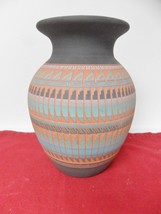 Navajo Pottery Carved Vase Pot Signed - C. Smith # 402435 Original - £98.92 GBP