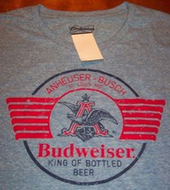 Vintage Style Budweiser Beer ANHEUSER-BUSCH T-shirt Medium New w/ Tag - $19.80