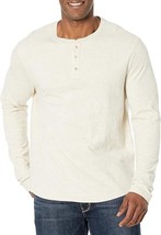 Lucky Brand Men&#39;s Duofold Henley Knit Shirt, Oatmeal, XL - $41.57