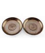 Paire Indien Argent Plats, 1877 &amp; 1907 Un Roupie Pièce de Monnaie Plateaux - $288.63