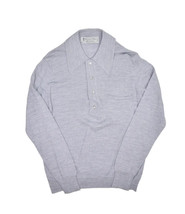 Vintage Strawbridge &amp; Clothier Wool Blend Sweater Mens M Grey Polo Collared - £23.89 GBP