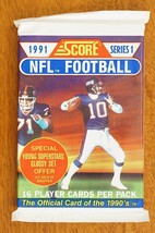 Vintage Original Sealed Pack NFL Football Trading Cards 1991 Series 1 Score - $92.08 MXN
