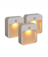 Mr Beams MB720A 20 Lumen Amber LED Nightlight Motion Sensor White 3-Pack - $22.63 CAD