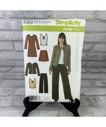Simplicity 4369 Skirt Pants Coat Jacket Top Misses Size 16-24 Pattern Un... - $6.89