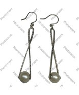 Retired Silpada Textured Sterling Silver PEARL DIVER Long Dangle Earrings - $84.65 CAD