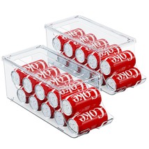 2 Pack Stackable Refrigerator Organizer, Soda Can Dispenser Pop Cans Con... - £26.21 GBP