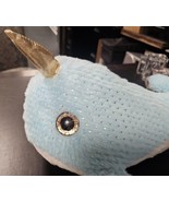 BLUE NARWHAL- Fiesta Plush Stuffed Animal Sea Treasures - NEW - £11.62 GBP