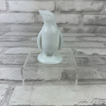 Boyd Art Glass Artie The Penguin White with Hint of Purple - $40.53