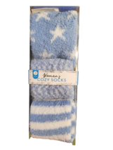 Women&#39;s 3 Pack Cozy Socks - New - Blue &amp; White - $9.99