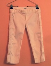 Euc Tufi Duek Cotton Blend White Capri Pants Sz Us 6 Made In Brazil - £35.27 GBP