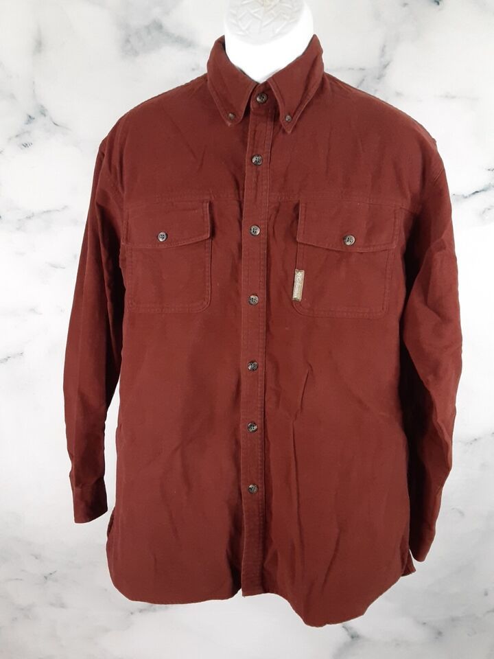 Columbia River Lodge Shooting Long Sleeve Button-Up Shirt Men&#39;s Size M - $16.66