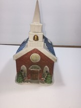 Vintage Ceramic Church Hand painted No Cord 8 Inches Tall - £15.24 GBP