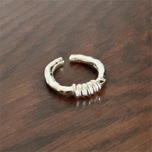 Unique Twisted Rope 925 Sterling Silver Fashion Adjustable Ring Women&#39;s Jewelry - £69.68 GBP