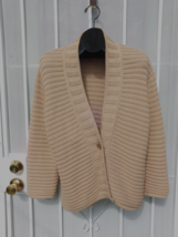 JONES NEW YORK ~ Sz XL Sweater  Cardigan Knit One Button Cotton ~ SHIPS ... - £23.69 GBP