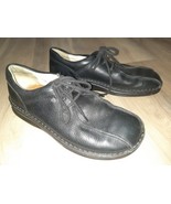 Men&#39;s Finn Comfort Black Leather Lace Up Shoes Size US 8.5 Wide  Bin P - $49.26 CAD