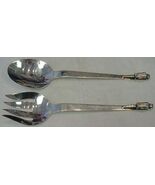 Blossom by GPR Mexican Sterling Silver Salad Serving Set 3D Flower 10 1/2&quot; - $6,346.25 MXN