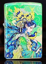 Gorgeous Rare Multi Sided Peacock Princess Zippo - $118.75