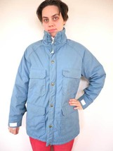 Vintage 80s Woolrich 60/40 Light Blue Womens Jacket Parka USA Made M - £23.94 GBP