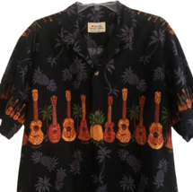 Vintage Royal Hawaiian Shirt Mens XL Button Up Camp Ukelele Hawaii USA M... - $24.99