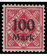 Early GERMANY Revenue Stamp - Porto Pflichtige Sache Overprint 100 Mark ... - £1.16 GBP