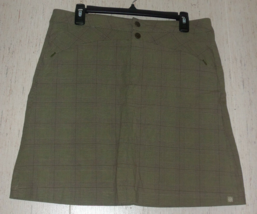 Excellent Womens Royal Robbins Green Plaid Skirt Size 10 - £25.67 GBP