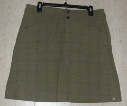 Excellent Womens Royal Robbins Green Plaid Skirt Size 10 - £24.44 GBP