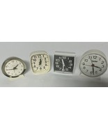 Lot Of 4 Vintage Wind Up Alarm Clocks - All In Working Order - Read Desc... - $55.17