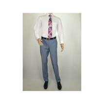 Men 3pc European Vested Suit WESSI  JVALINTIN Slim Fit JV22 Sky Blue One Button image 10