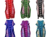 Women Caftan Long Kaftan Dress Tunic Dress Nightwear Hippy Boho Maxi Plu... - £9.56 GBP