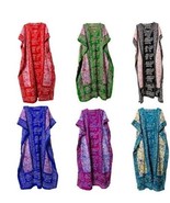 Women Caftan Long Kaftan Dress Tunic Dress Nightwear Hippy Boho Maxi Plus Size - £9.08 GBP