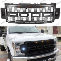 Black Front Grille Bumper Grill Fit For FORD F250 2017-2019 With LED Lights - £197.76 GBP